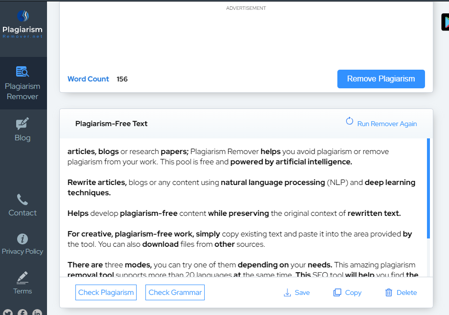 Plagiarism remover - Top 10 Free SEO Tools