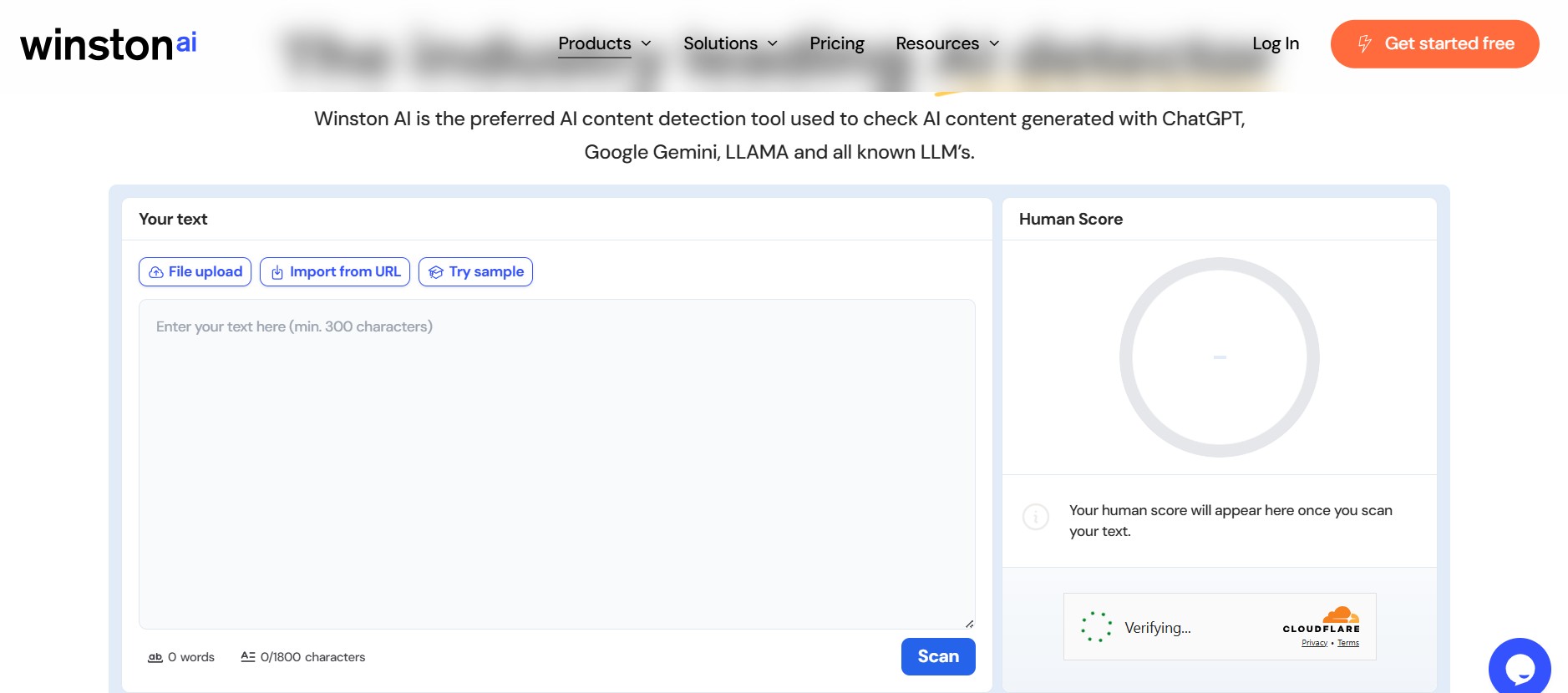 Winston AI Content Checker Tool