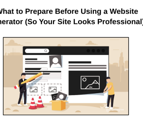 What to Prepare Before Using a Website Generator (So Your Site Looks Professional)